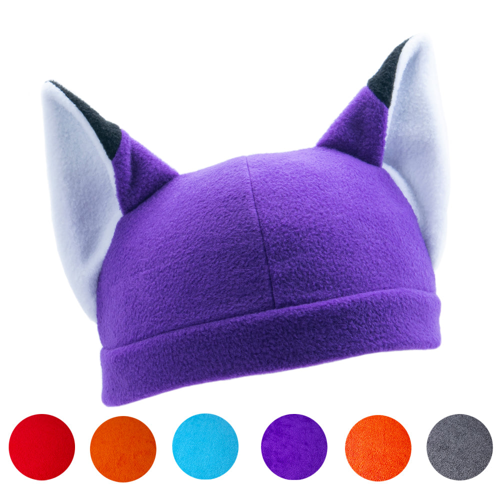 Pawstar Fleece Fox Hat for partial fursuit, furry cosplay, or halloween costume
