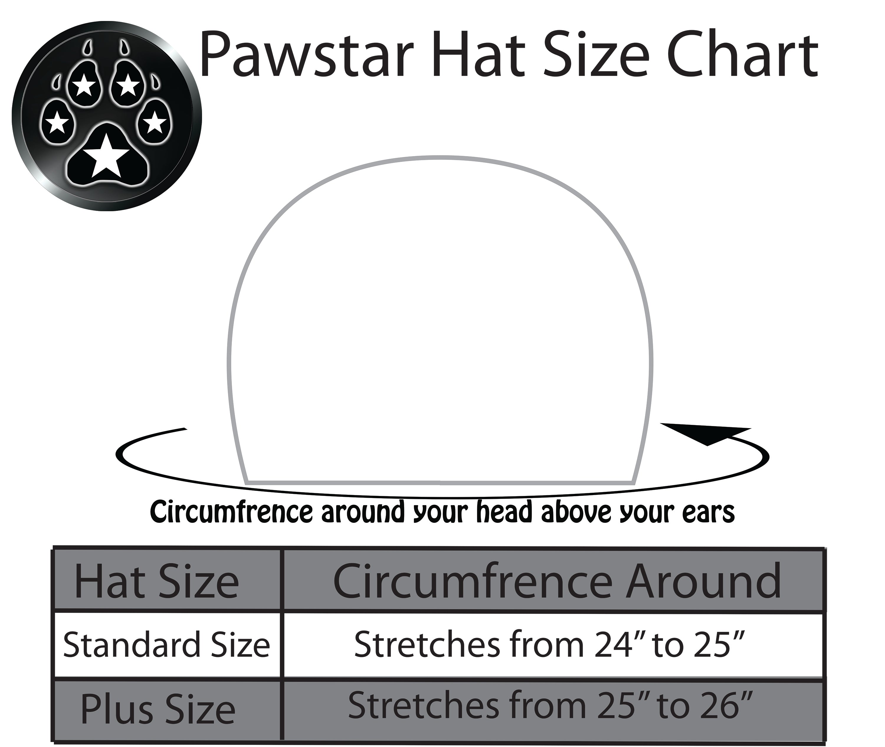 pawstar hat size chart