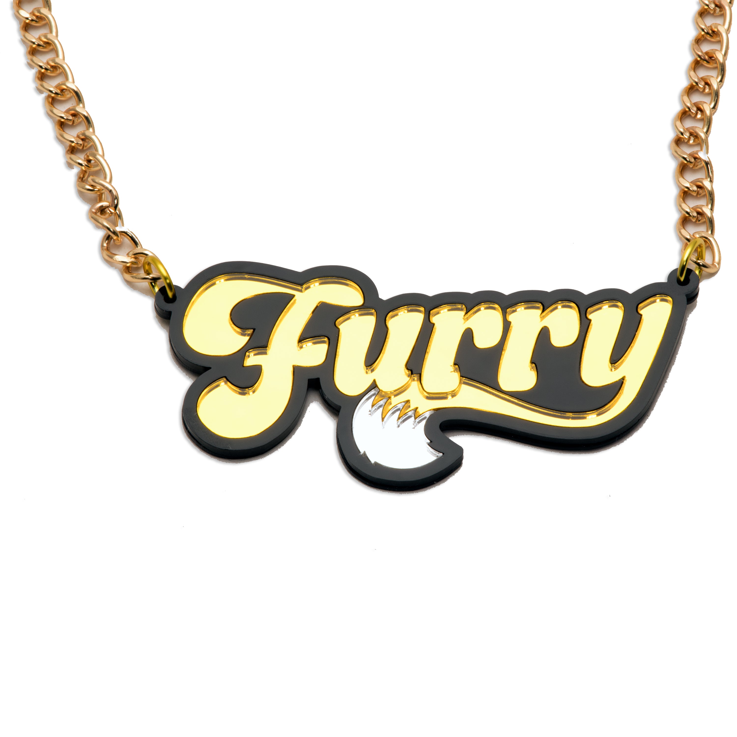 Furry Necklace - Gold Edition - Pawstar Pawstar Necklaces cosplay, costume, Cutebits, furry, ship-15, ship-15day