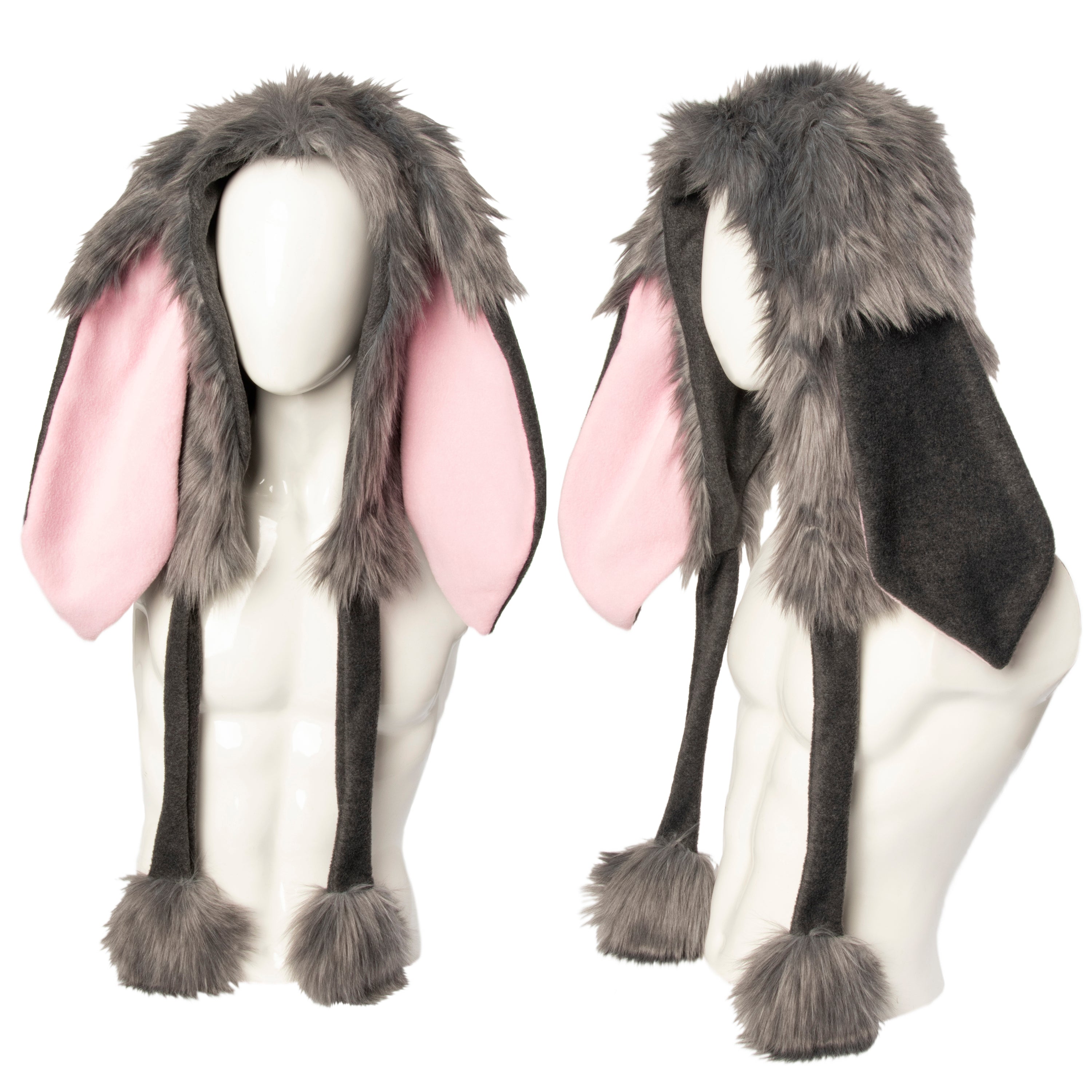 Bunny Nybble Puffet Hood - Pawstar Pawstar Hoods bunny, cosplay, costume, furry, hat, ship-15, ship-15day