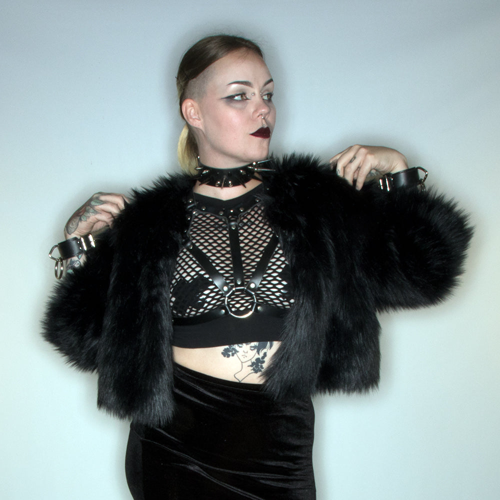 Pure Fluff Crop Jacket - Pawstar dsfusion  goth, outerwear, ship-15, ship-30day