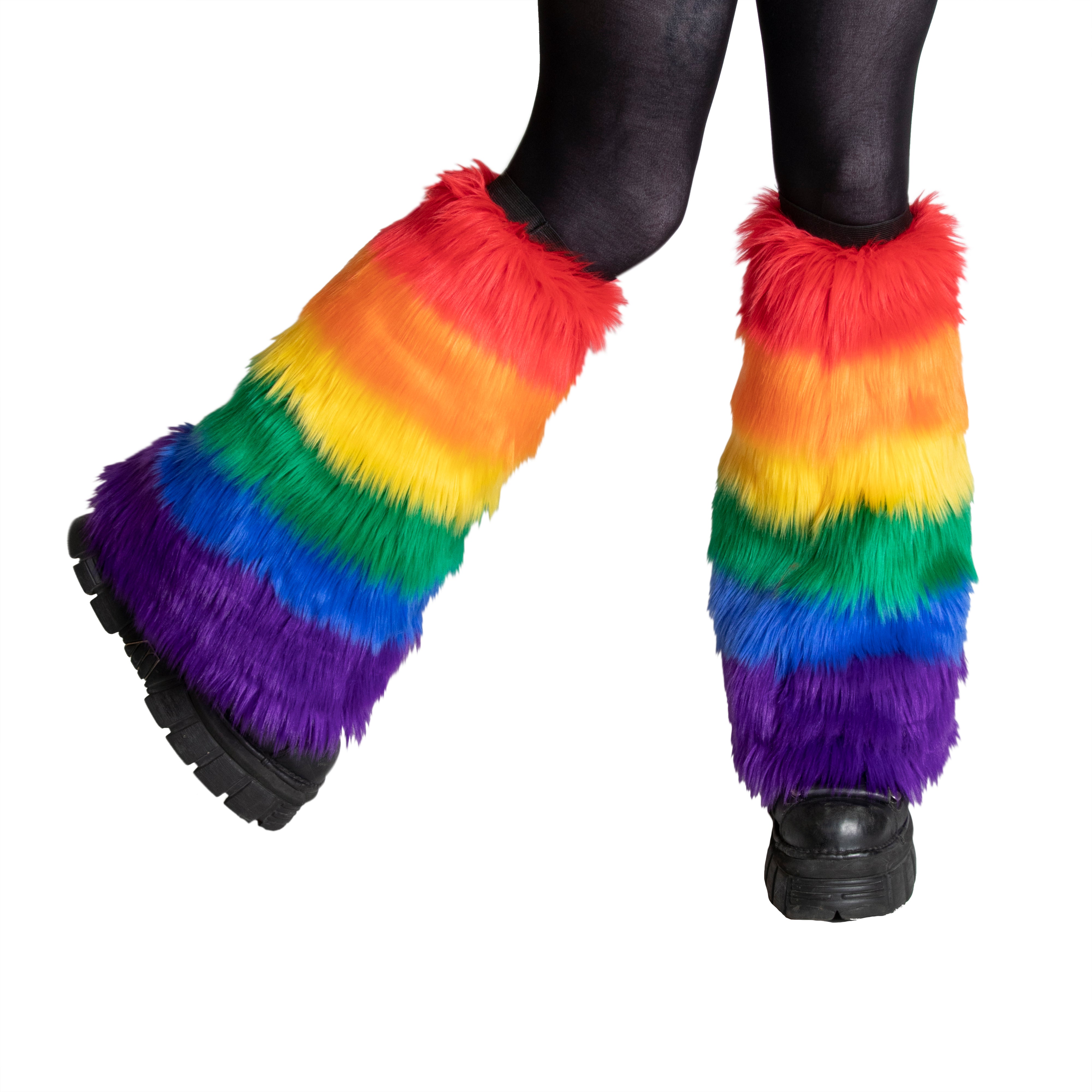 Rainbow Stripe Leg Warmers - Pawstar Pawstar Leg Warmers cosplay, costume, furry, Legs, pride, ship-15