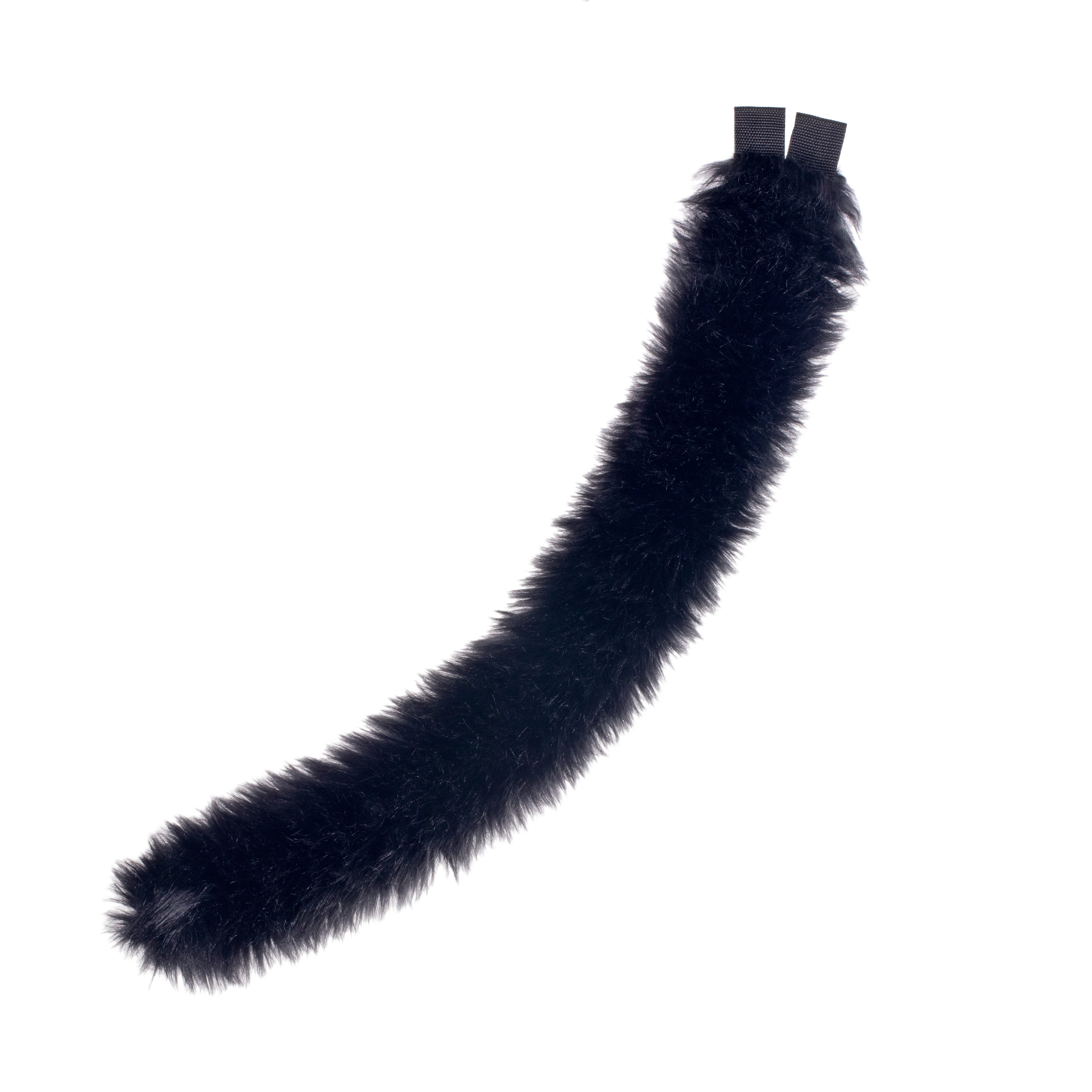 Pawstar classic original faux fur kitty cat costume tail for cosplay and partial furry fursuits. Unisex adult halloween costume.