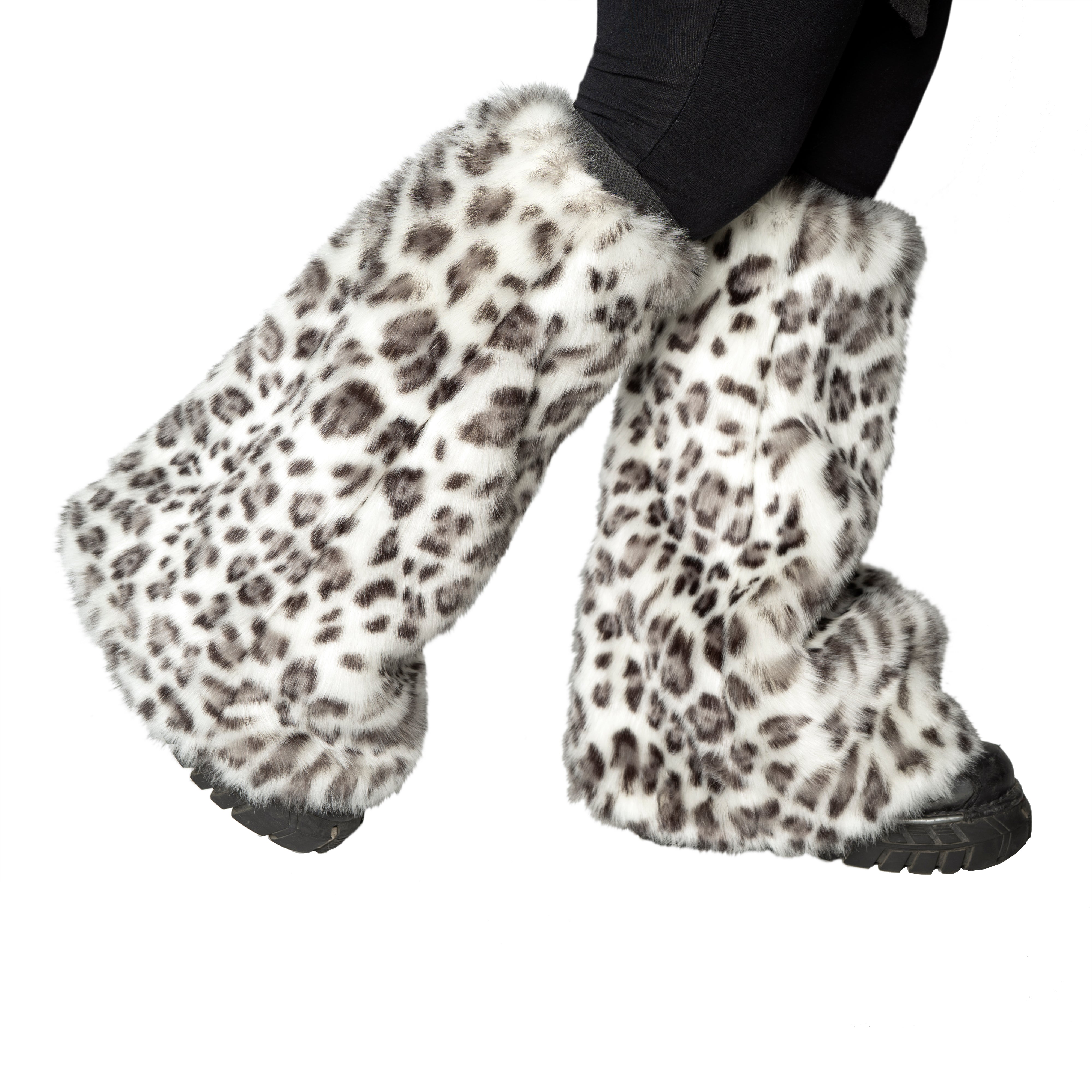Snow Leopard Fur Leg Warmers - Pawstar Pawstar Leg Warmers cosplay, costume, furry, Legs, ship-15