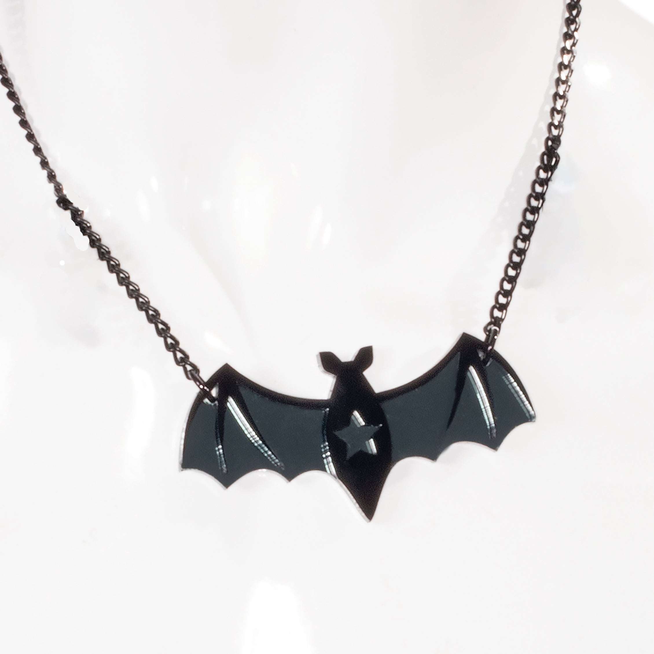 Bat Star Necklace - Pawstar dsfusion Jewelry Cutebits, ship-15, ship-15day