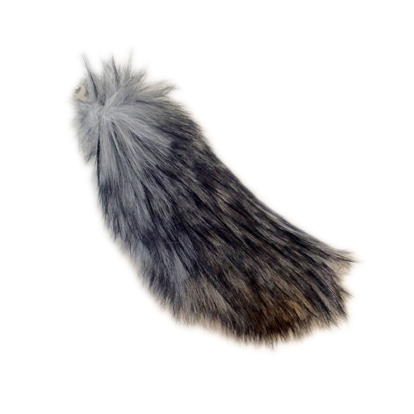Micro Wolf Tail Keychain - Wild Wolf Fur - Pawstar Pawstar Keychain canine, cosplay, costume, furry, ship-15, Tail, wolf