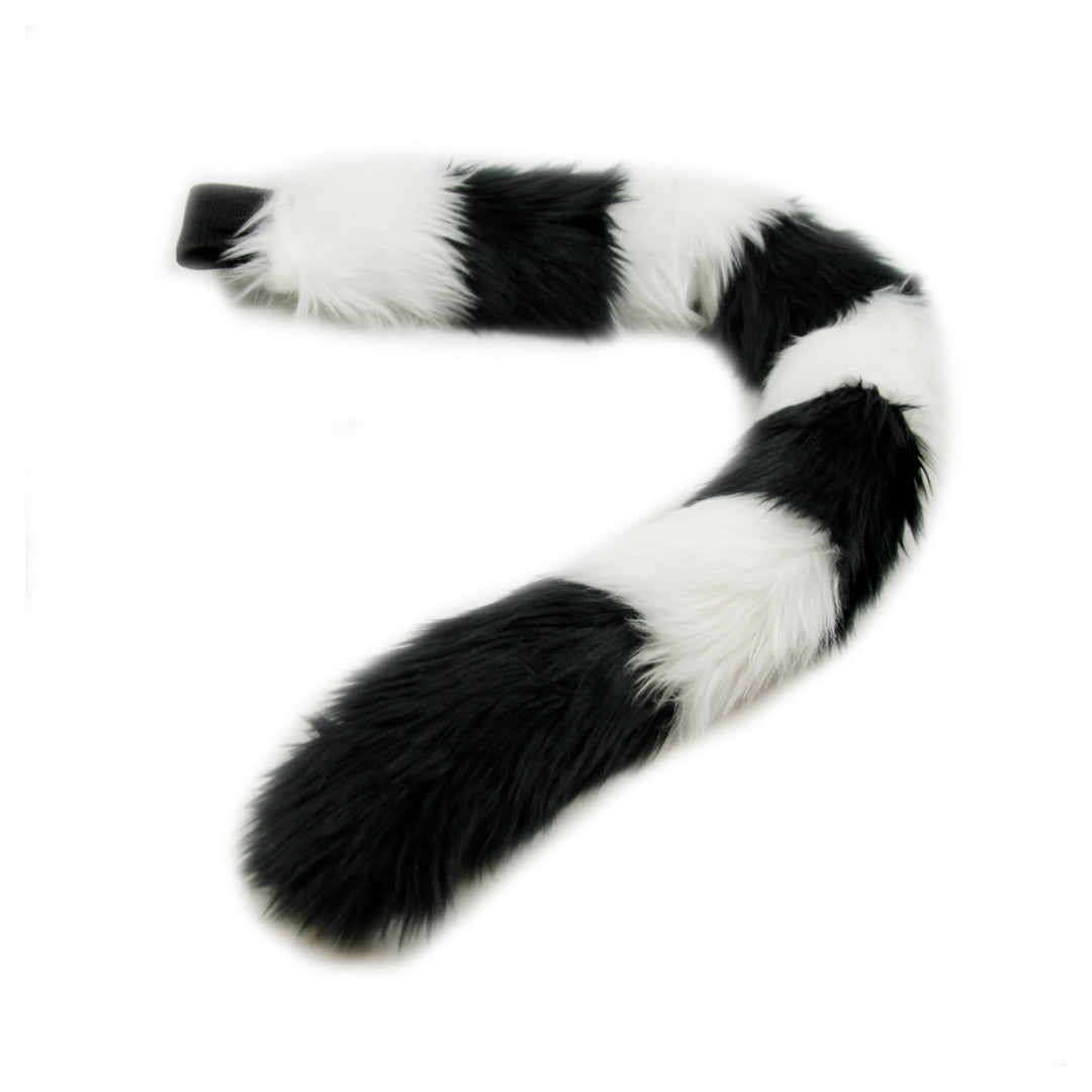 Pawstar stripey kitty tail. Great for halloween costume and furry cosplay.
