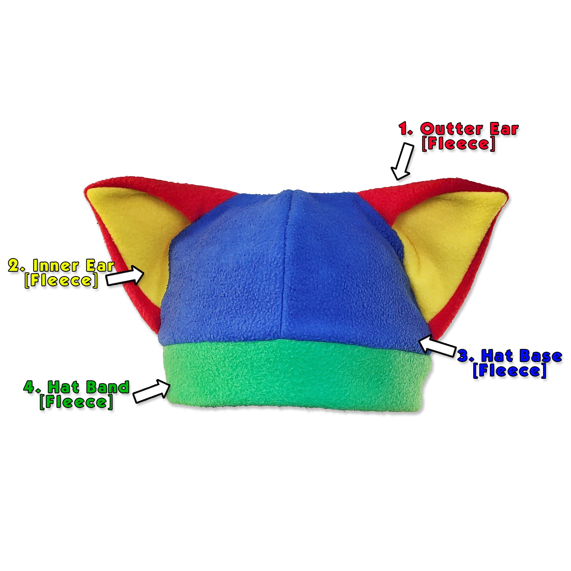 ★ CUSTOM Fleece Kitty Hat - Pawstar Pawstar Fleece Hats cat, cosplay, costume, custom, Feline, furry, hat