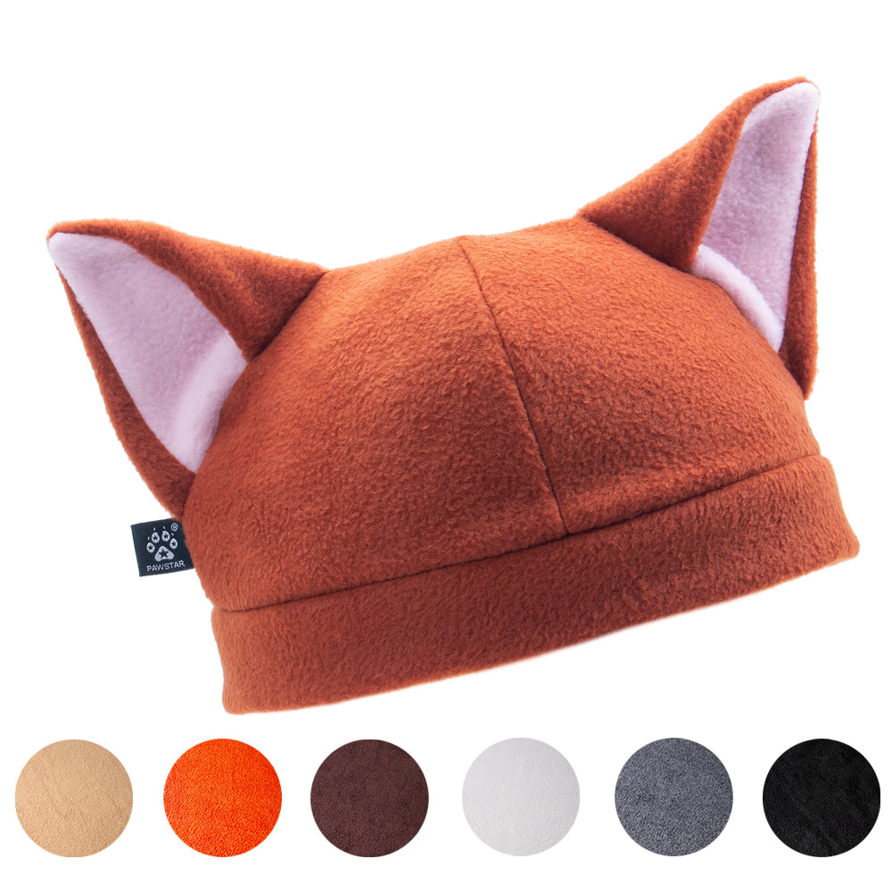 Pawstar Fleece Kitty Hat partial fursuit, Halloween costume, cosplay, and furry