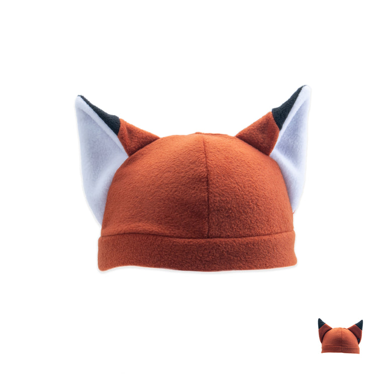 ★ CUSTOM Fleece Fox Hat - Pawstar Pawstar Fleece Hats canine, cosplay, costume, custom, fox, furry, hat