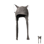 Pawstar Fleece Fox Hat cap beanie extra warm Partial Fursuit for furry conventions anime cosplay halloween costume rave music festival