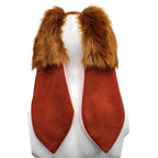 Rust Pawstar Classic Floppy Bunny Ears Rabbit headband for costumes, cosplay, fursuit, fashion, therian judy hopps easter back view