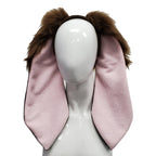Brown Pawstar Classic Floppy Bunny Ears Rabbit headband for costumes, cosplay, fursuit, fashion, therian judy hopps easter