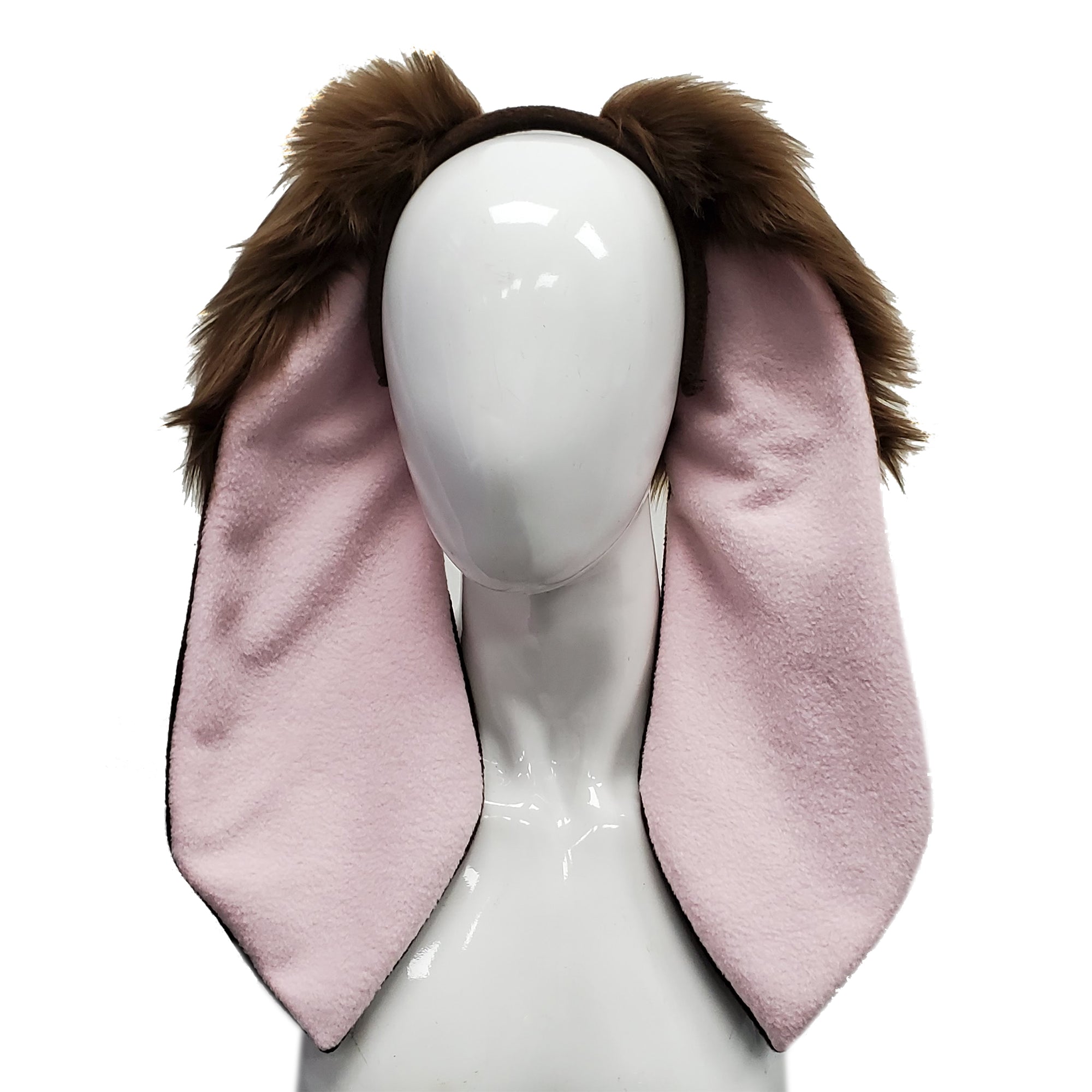 Brown Pawstar Classic Floppy Bunny Ears Rabbit headband for costumes, cosplay, fursuit, fashion, therian judy hopps easter