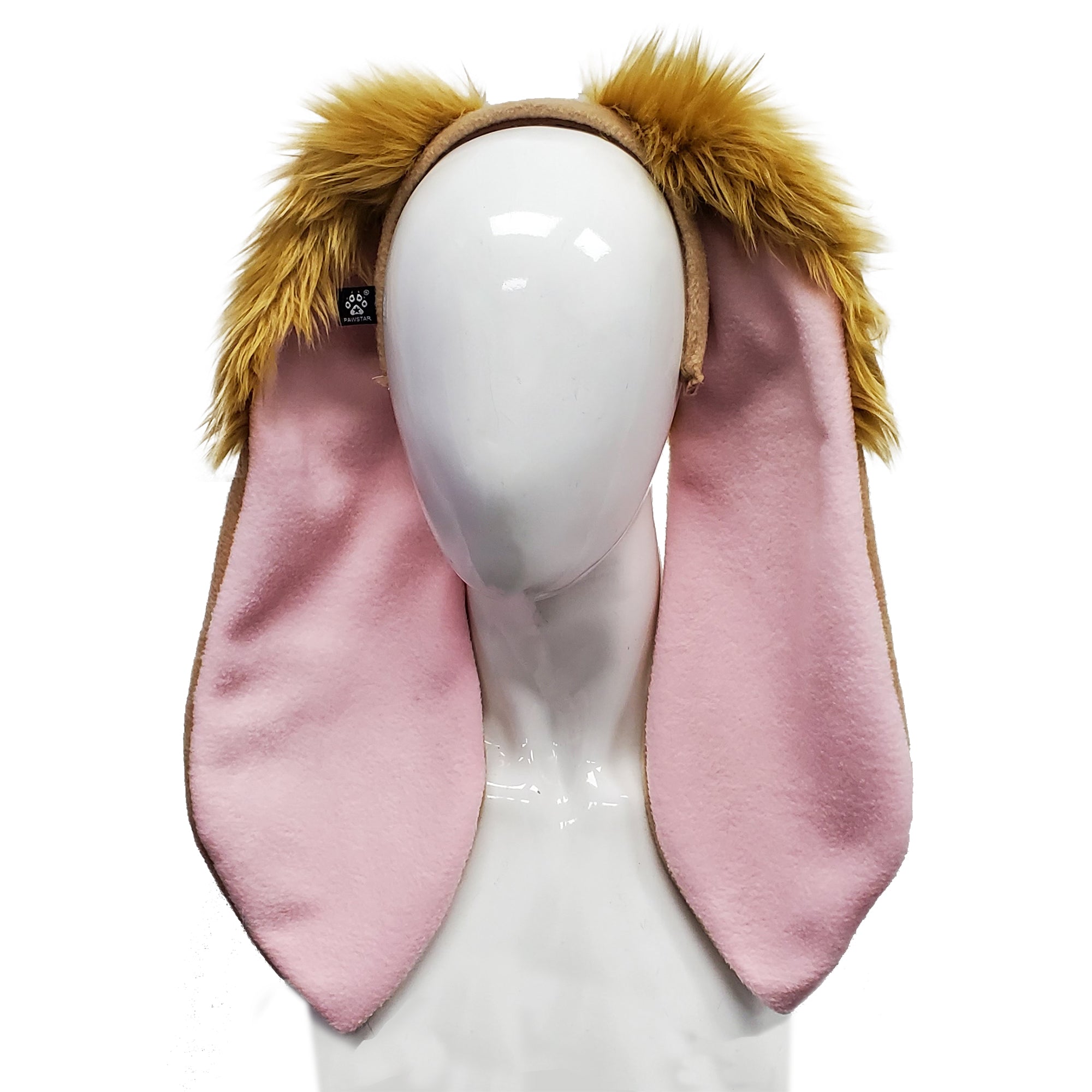 Pawstar Classic Floppy Bunny Rabbit Headband easter bugs judy hopps furry fluffy partial fursuit halloween costume or cosplay accessory butterscotch