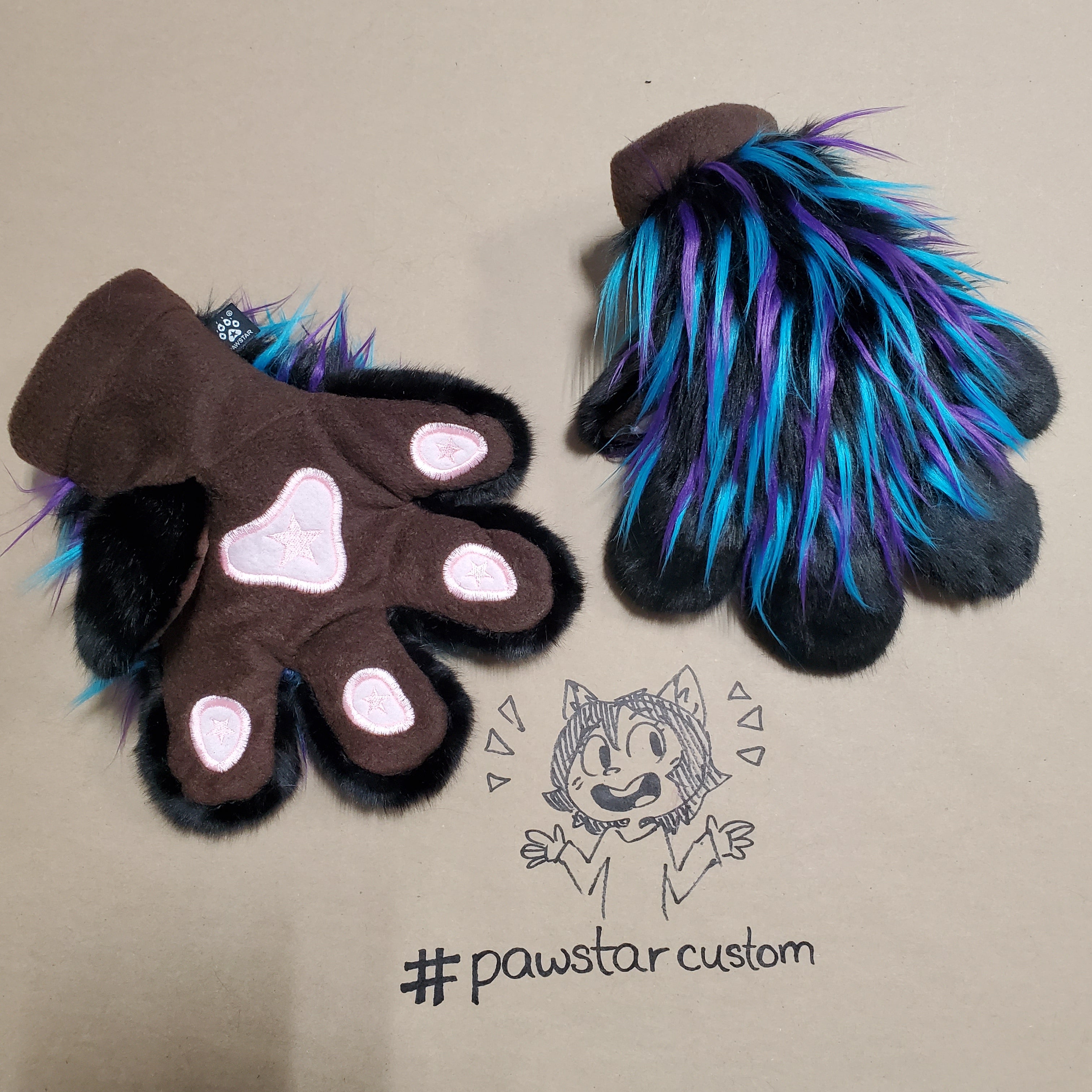 ★ CUSTOM - PawMitts - Pawstar Pawstar PawMitts cosplay, costume, custom, furry, fursuit, hand paws, paw