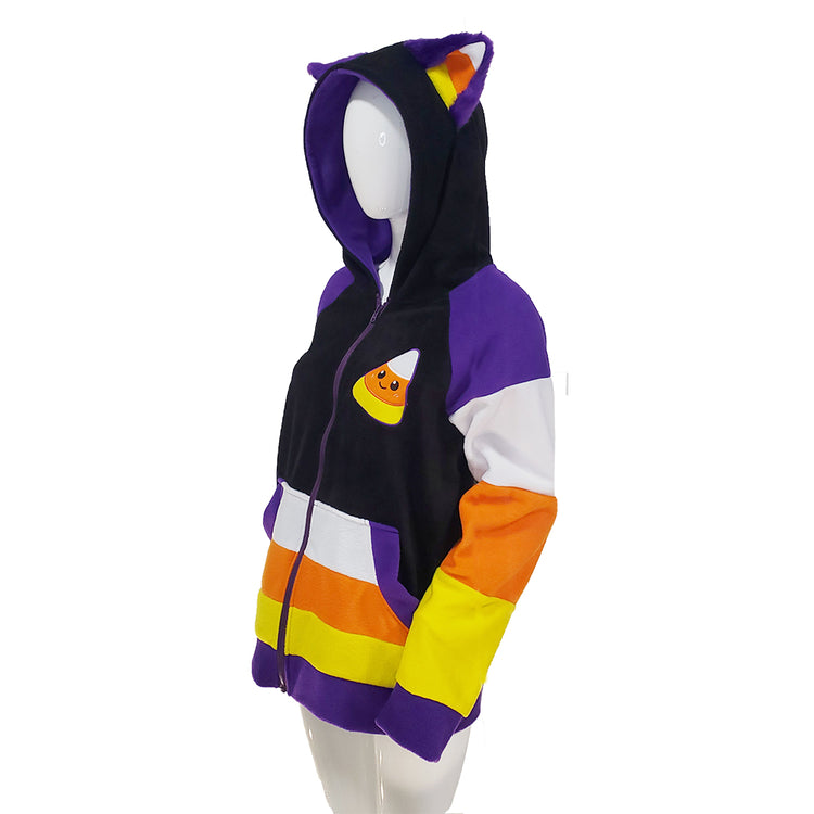 Candy Corn Cutie Hoodie - Pawstar Pawstar Hoodie cat, clothing, cosplay, costume, Feline, furry, halloween, hoodie, last chance, limited, ship-5day