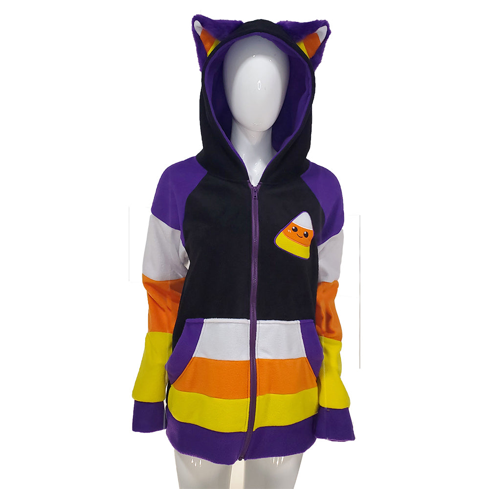 Candy Corn Cutie Hoodie - Pawstar Pawstar Hoodie cat, clothing, cosplay, costume, Feline, furry, halloween, hoodie, last chance, limited, ship-5day