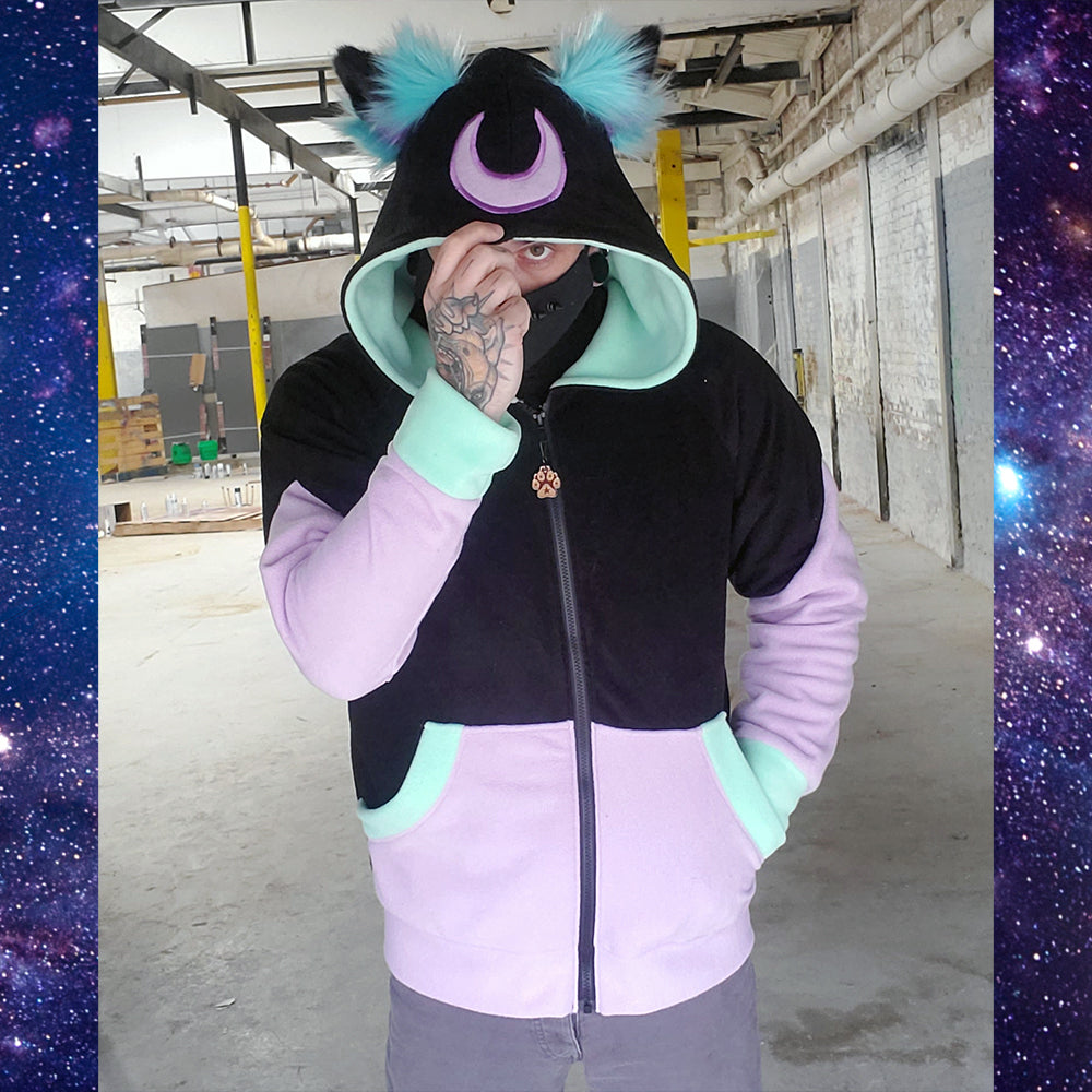 Lunar Kitty Hoodie - Pawstar Pawstar Hoodie cat, clothing, cosplay, costume, Feline, furry, halloween, hoodie, last chance, limited, pre-order, ship-5day