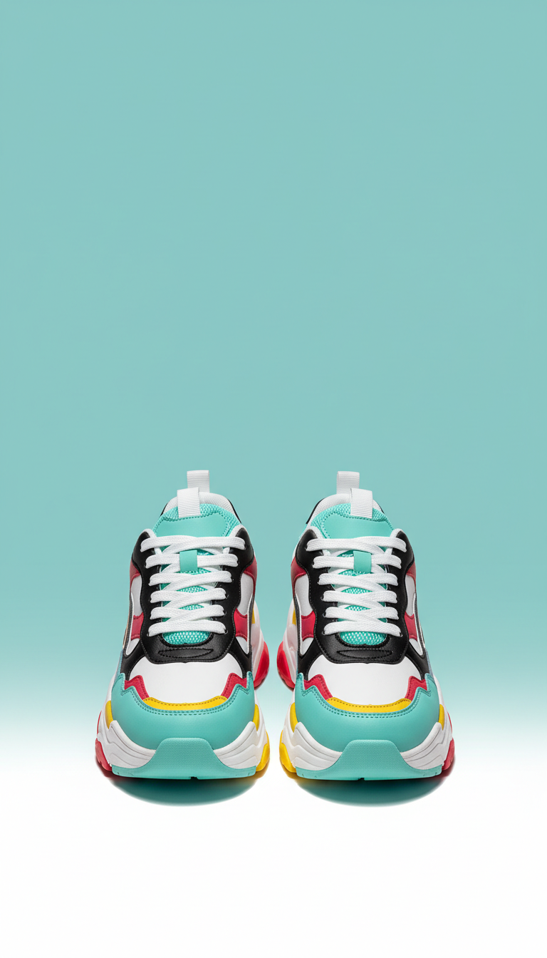 Aqua Flash Chunky Sneakers