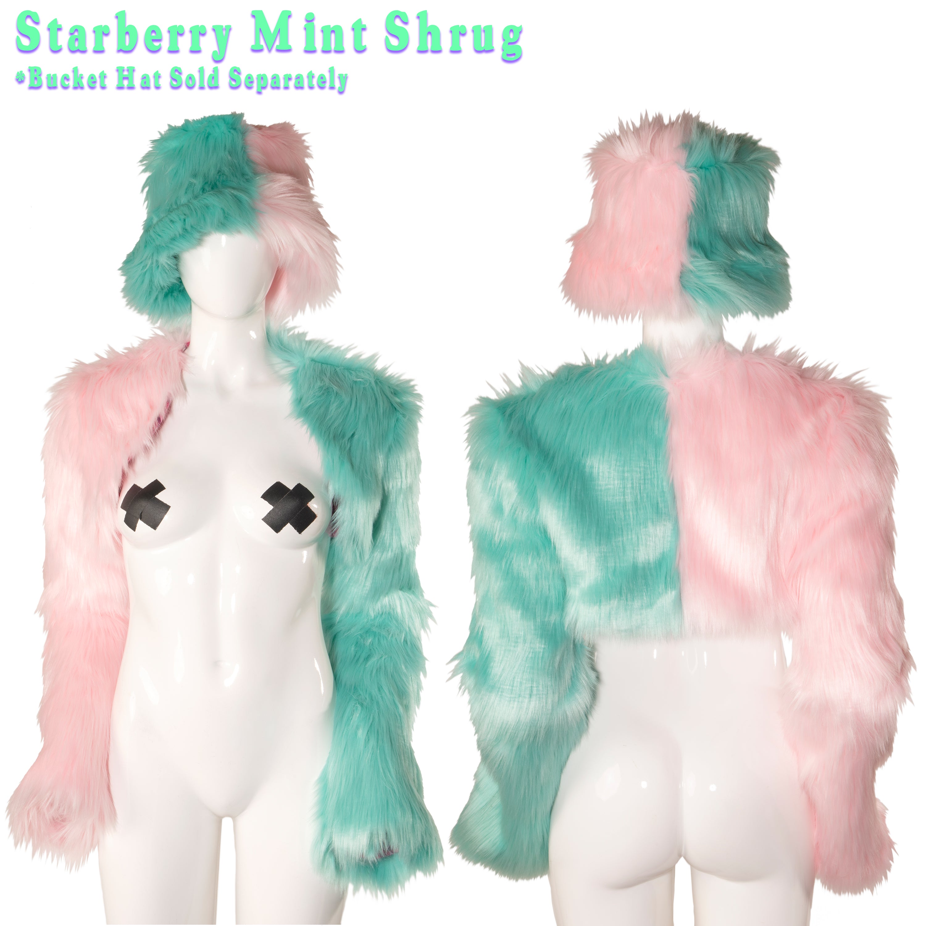 Strawberry Mint MegaFluff Shrug - Pawstar pastel purgatory Shrug cosplay, costume, furry, Pastel Purgatory, ship-15