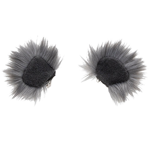 gray Pawstar clip in hair bair ears for cosplay costume and halloween.