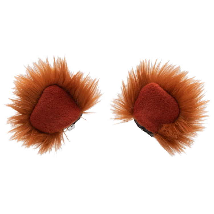 rust brown Pawstar clip in hair bair ears for cosplay costume and halloween.