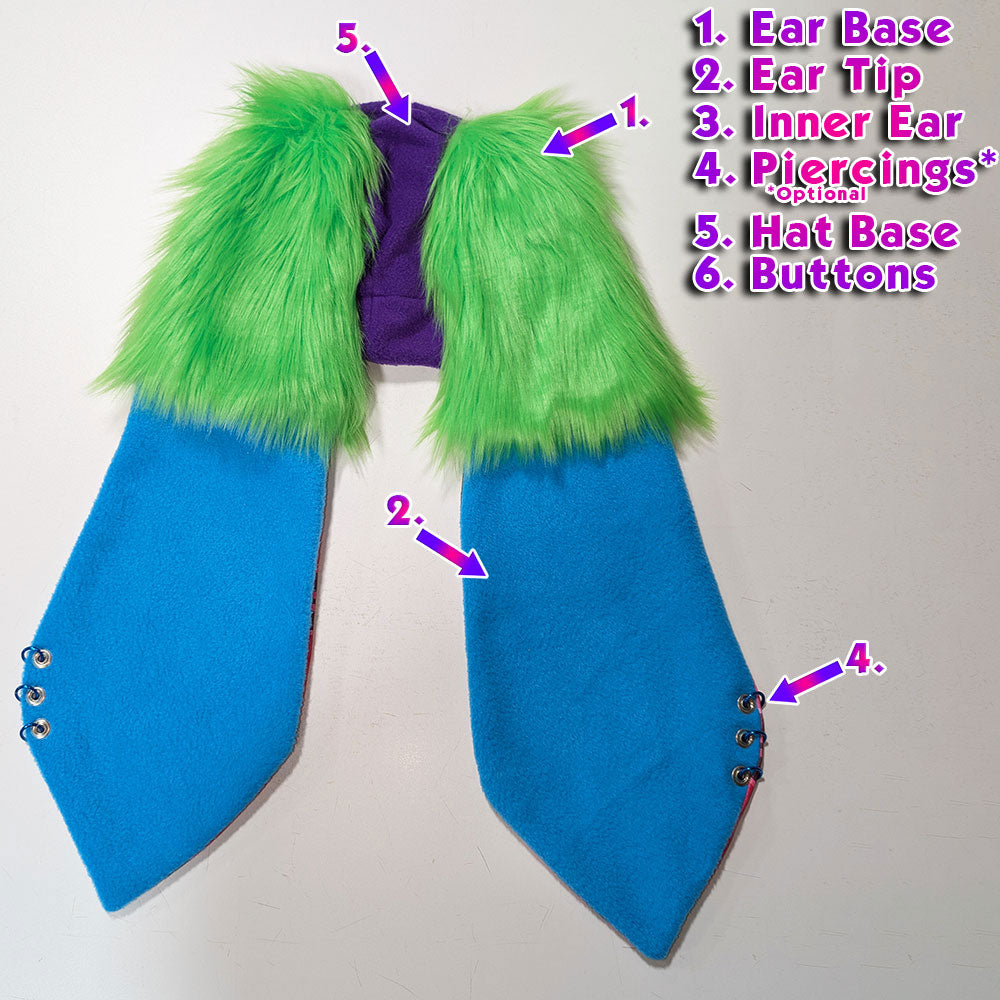 ☆ Color-Swap Mega Pin Punx Bunny Hat