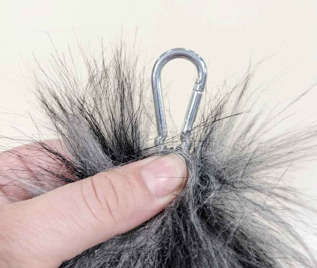 Micro Wolf Tail Keychain - Wild Wolf Fur