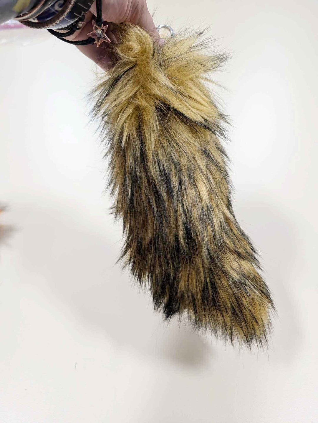 Micro Wolf Tail Keychain - Wild Wolf Fur