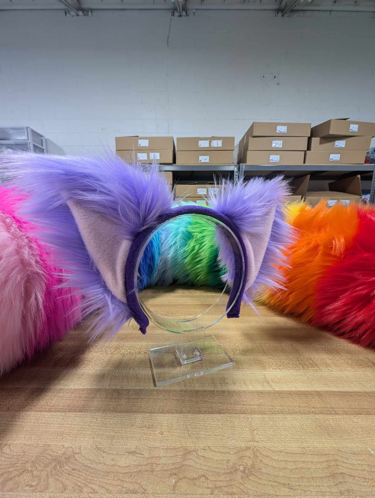 Fox Ears - Pawstar Color Swap Fox Yip Ear Headband - fox ear headband for costumes, cosplay, fursuit, fashion, therian closeup
