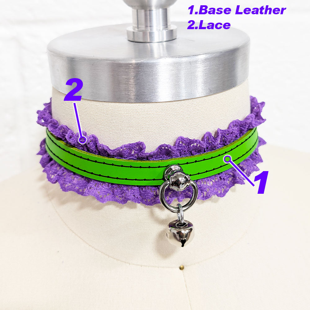 ☆ Color-Swap Mini Kitty Bell Lace Collar