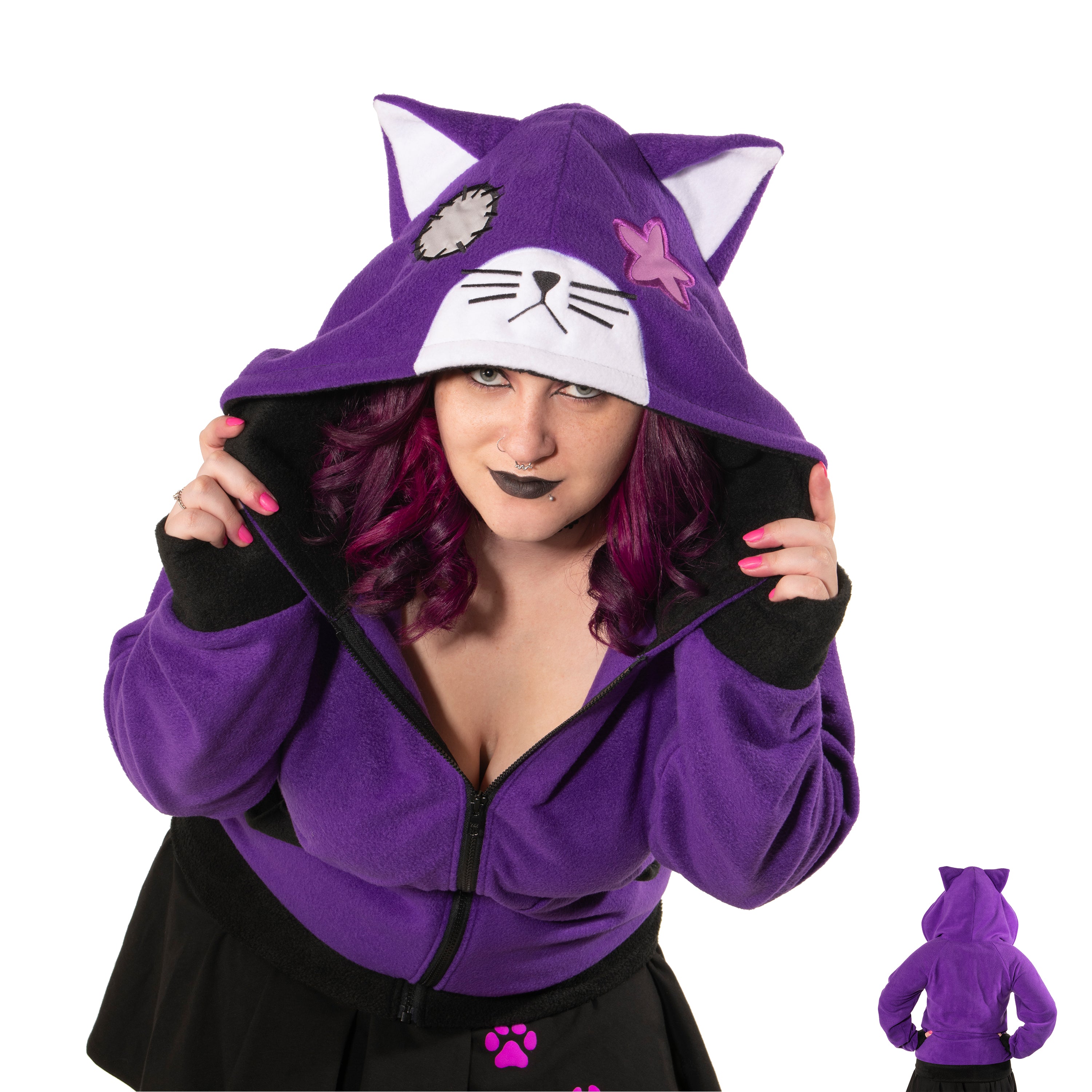 pre-order Thimbles the ragdoll kitty cat hoodie jacket. Great for halloween costume and furry cosplay.