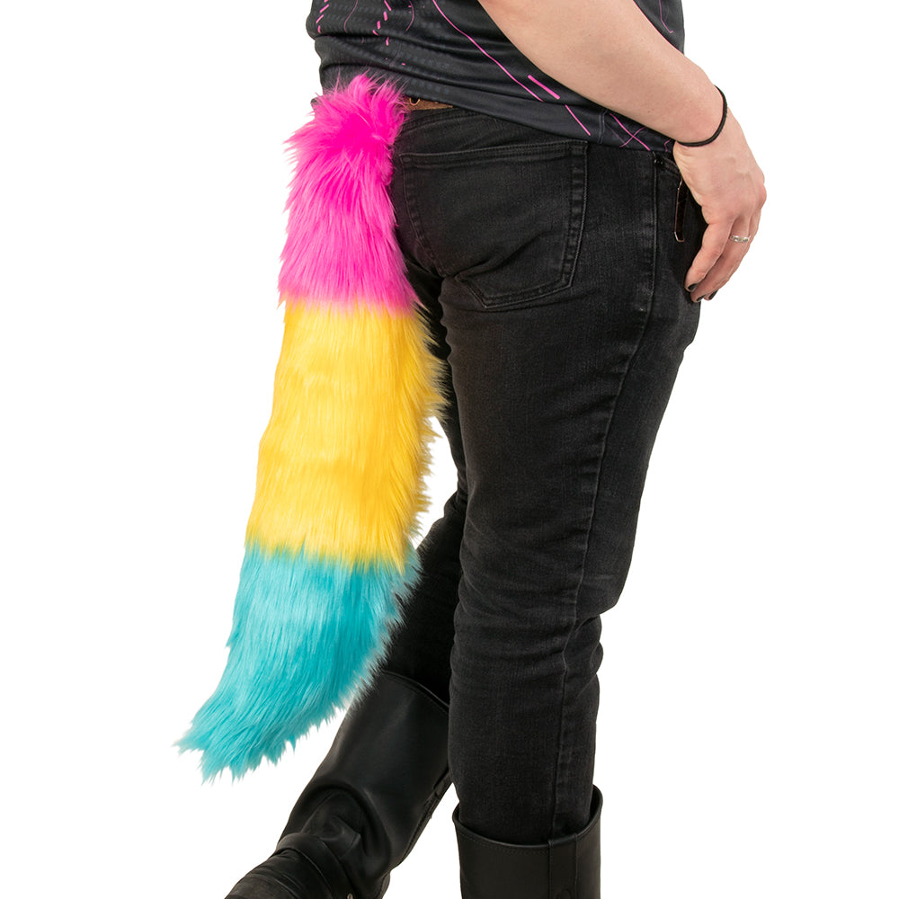 Pride Flag Tail - Pawstar Pawstar Tails canine, cosplay, costume, fox, furry, pride, ship-15, ship-15day, Tail