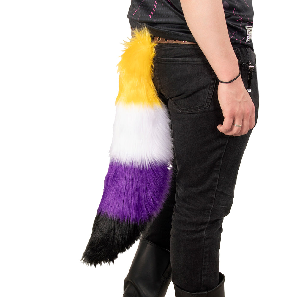 Pride Flag Tail - Pawstar Pawstar Tails canine, cosplay, costume, fox, furry, pride, ship-15, ship-15day, Tail
