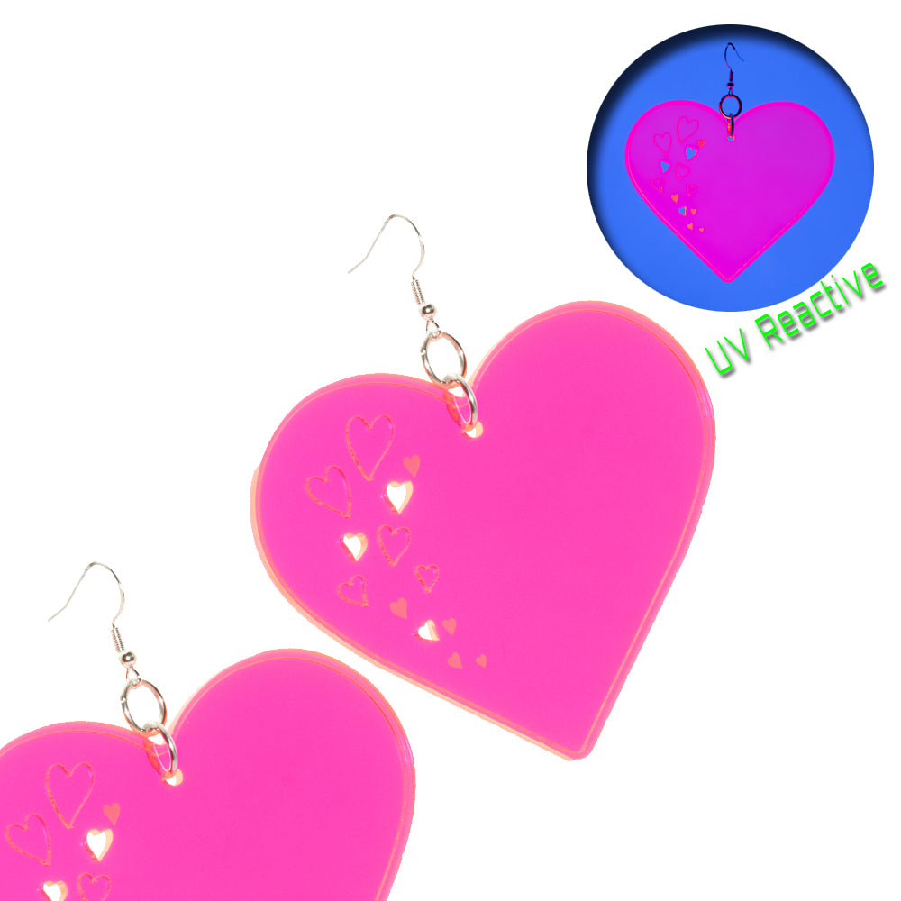 BIG Heart Earrings - Pawstar pastel purgatory Earrings Cutebits, ship-15, ship-15day