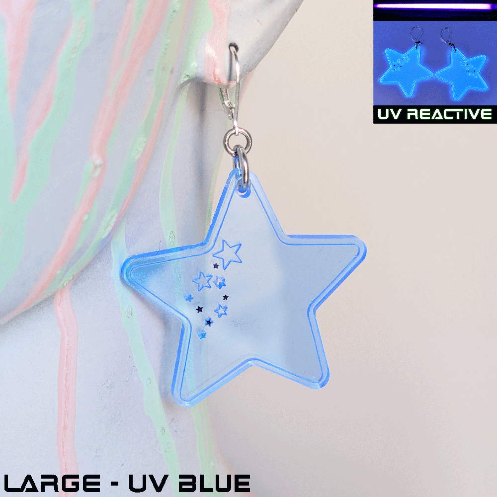 Pawstar Star acrylic earrings