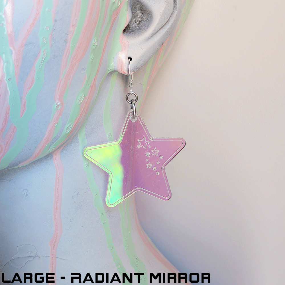 Pawstar Star acrylic earrings