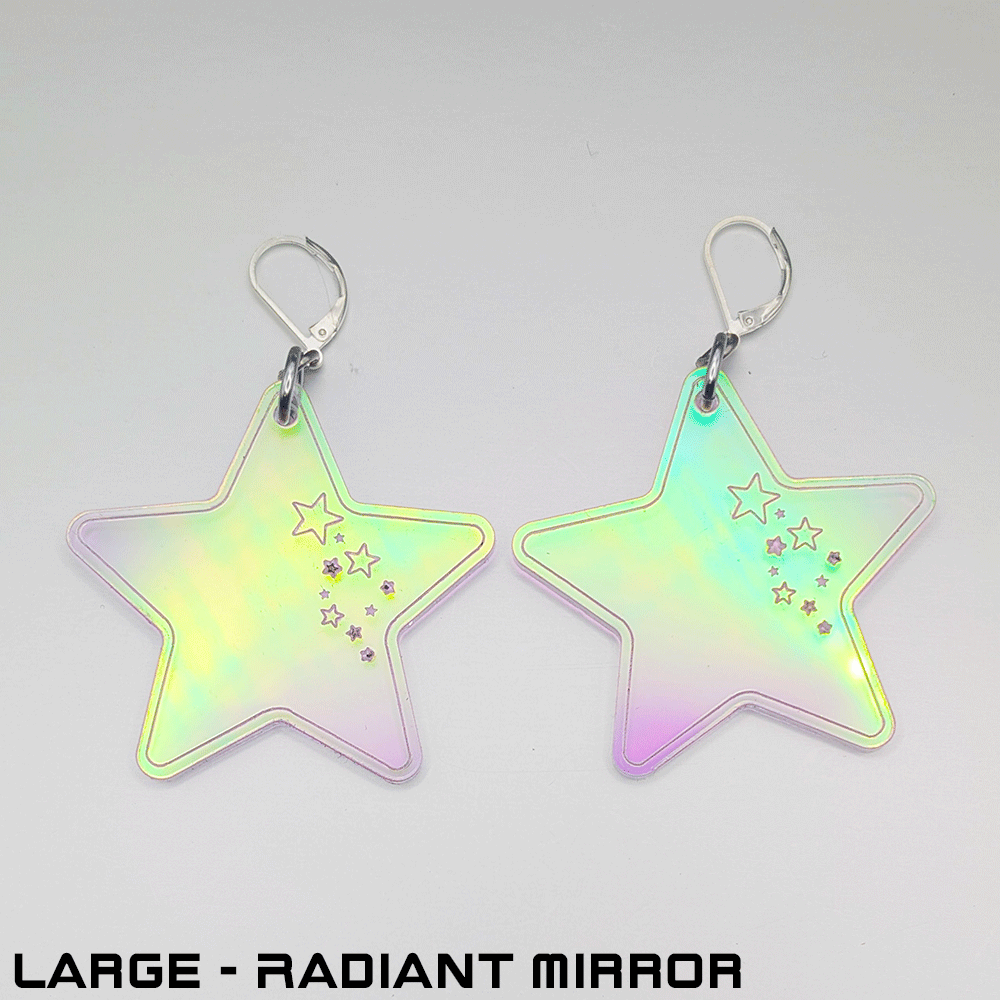 Pawstar Star acrylic earrings