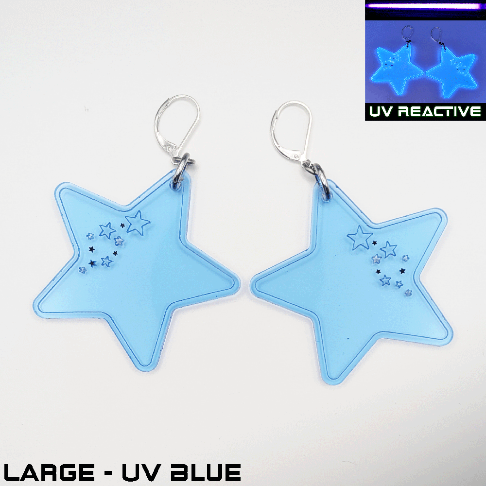 Pawstar Star acrylic earrings
