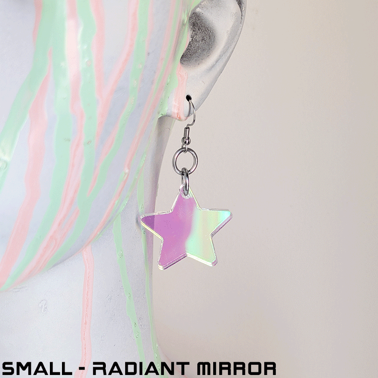 Pawstar Star acrylic earrings