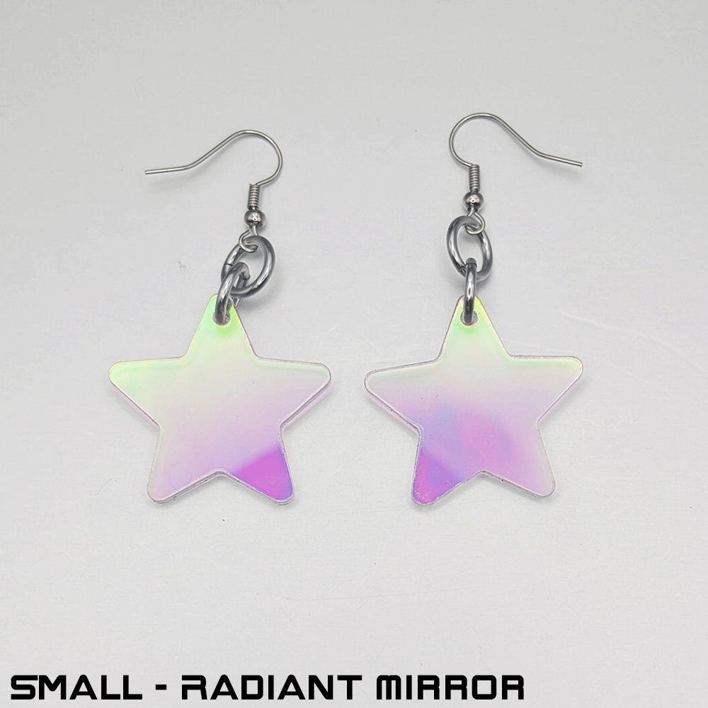 Pawstar Star acrylic earrings