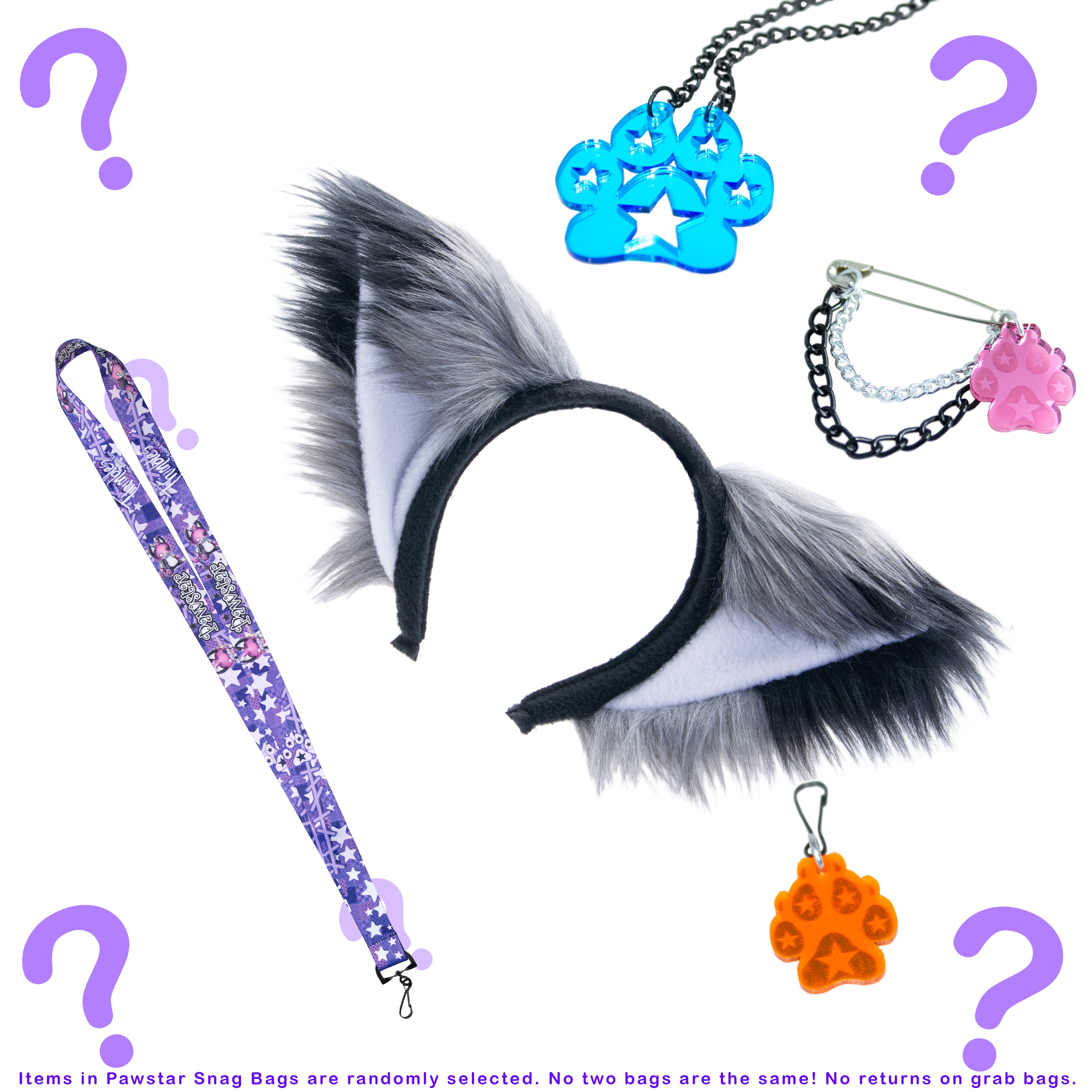 Pawstar Ear Headband Grab Bag for costumes, cosplay, fursuit, fashion, therian