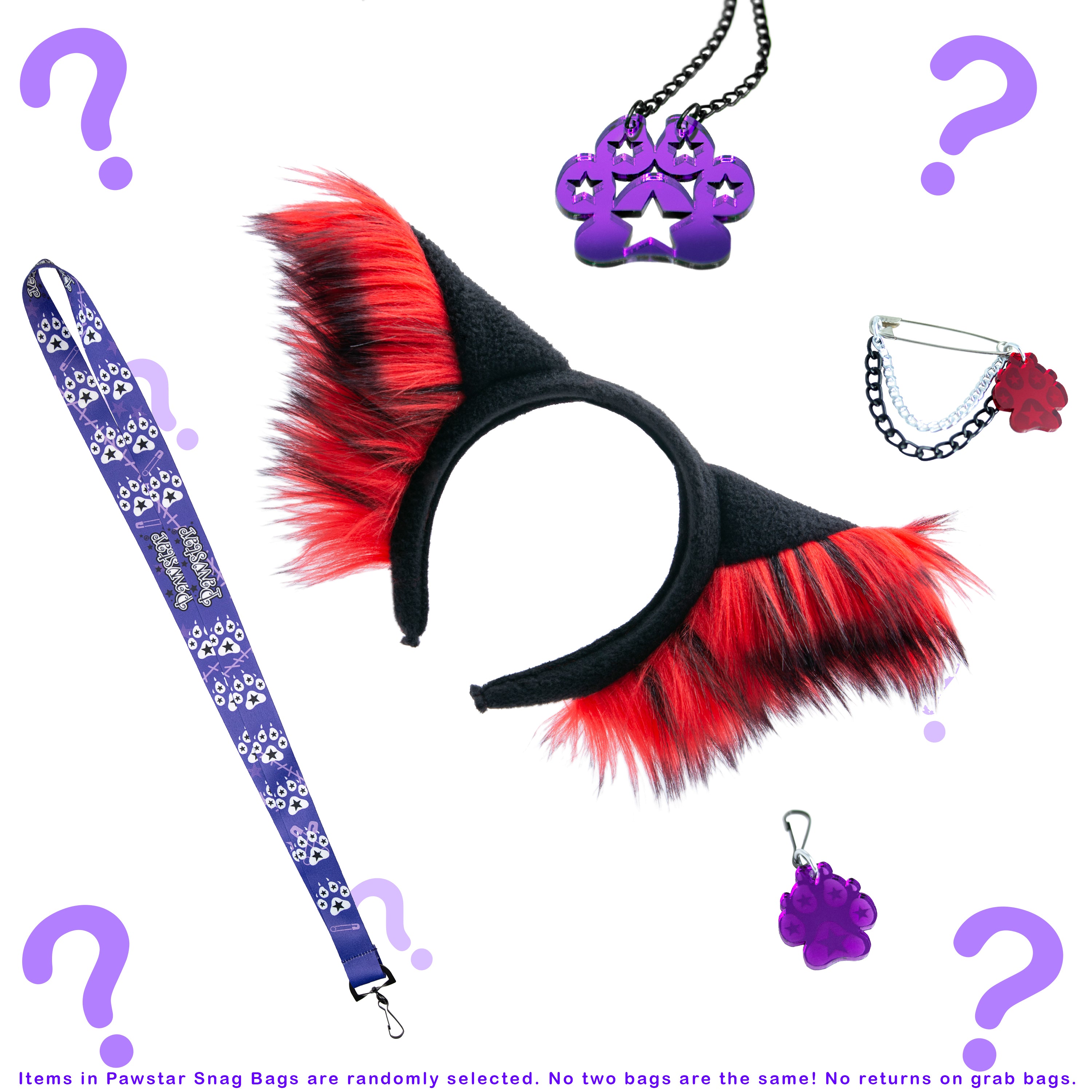 Pawstar Ear Headband Grab Bag for costumes, cosplay, fursuit, fashion, therian