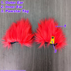 Pawstar  Color-Swap Fursonic Mew Headphone Ear Sleeves - cat ear headphone adapter for costumes, cosplay, fursuit, fashion, therian back