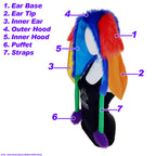☆ Color-Swap Bunny Nybble Puffet Hood