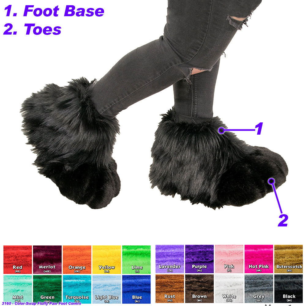 ☆ Color-Swap Fluffy Paw Foot Covers