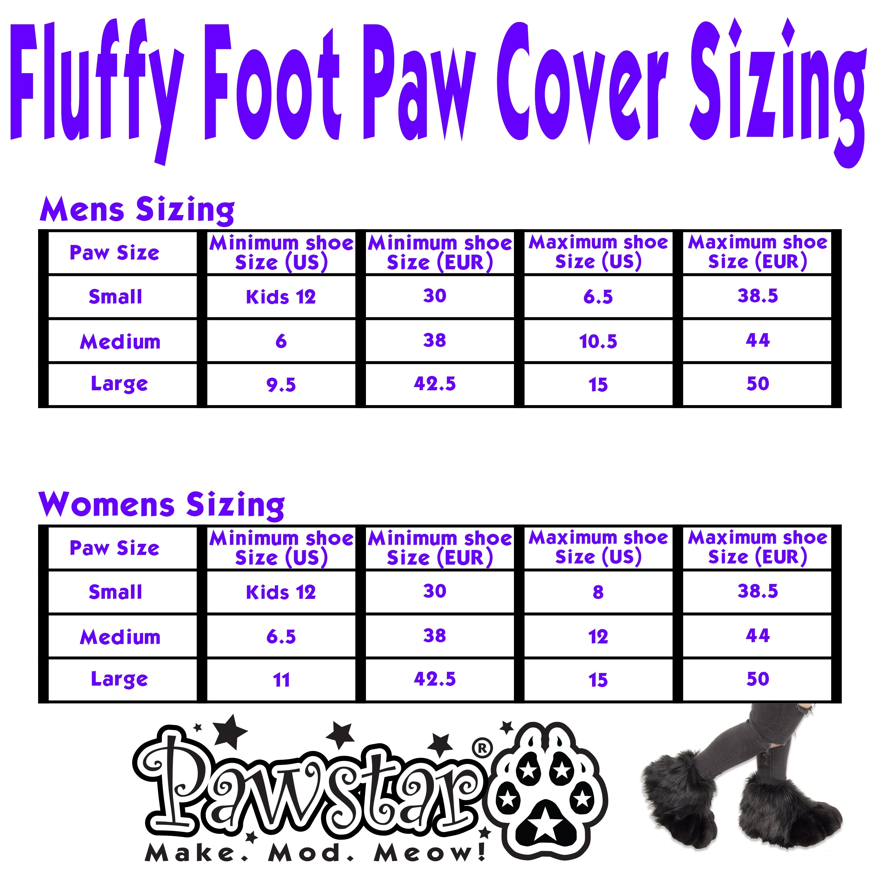 ★ CUSTOM - Fluffy Paw Foot Covers ★ - Pawstar Pawstar Foot Covers custom, foot paws, fursuit