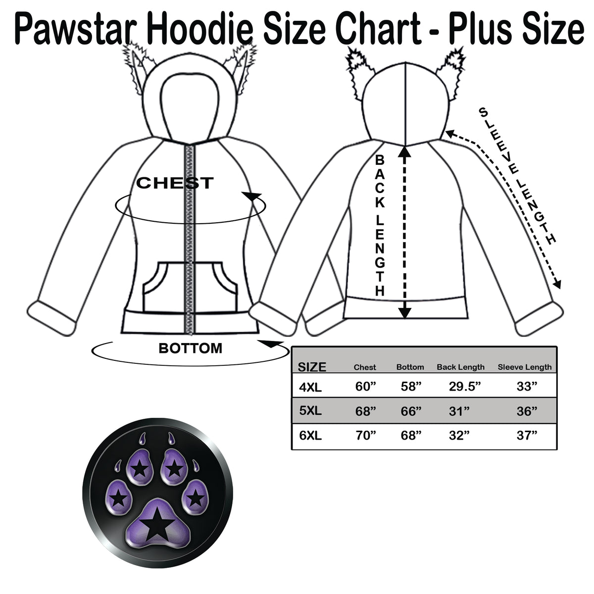 CUSTOM Fox Yip Hoodie - Pawstar Pawstar Hoodie bunny, custom, hoodie, ship-15