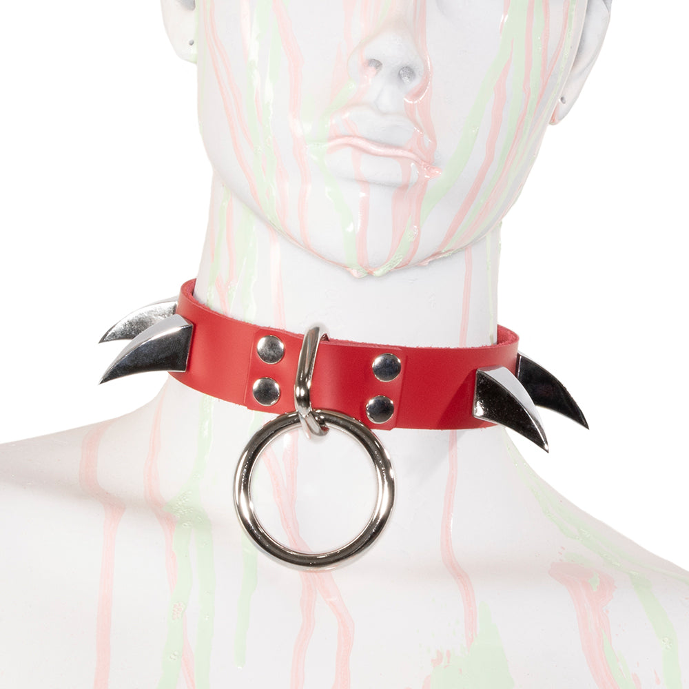 Ringed Claw Collar - Pawstar Pawstar Leather Collar collar, cosplay, costume, furry, leather, ship-15, ship-15day